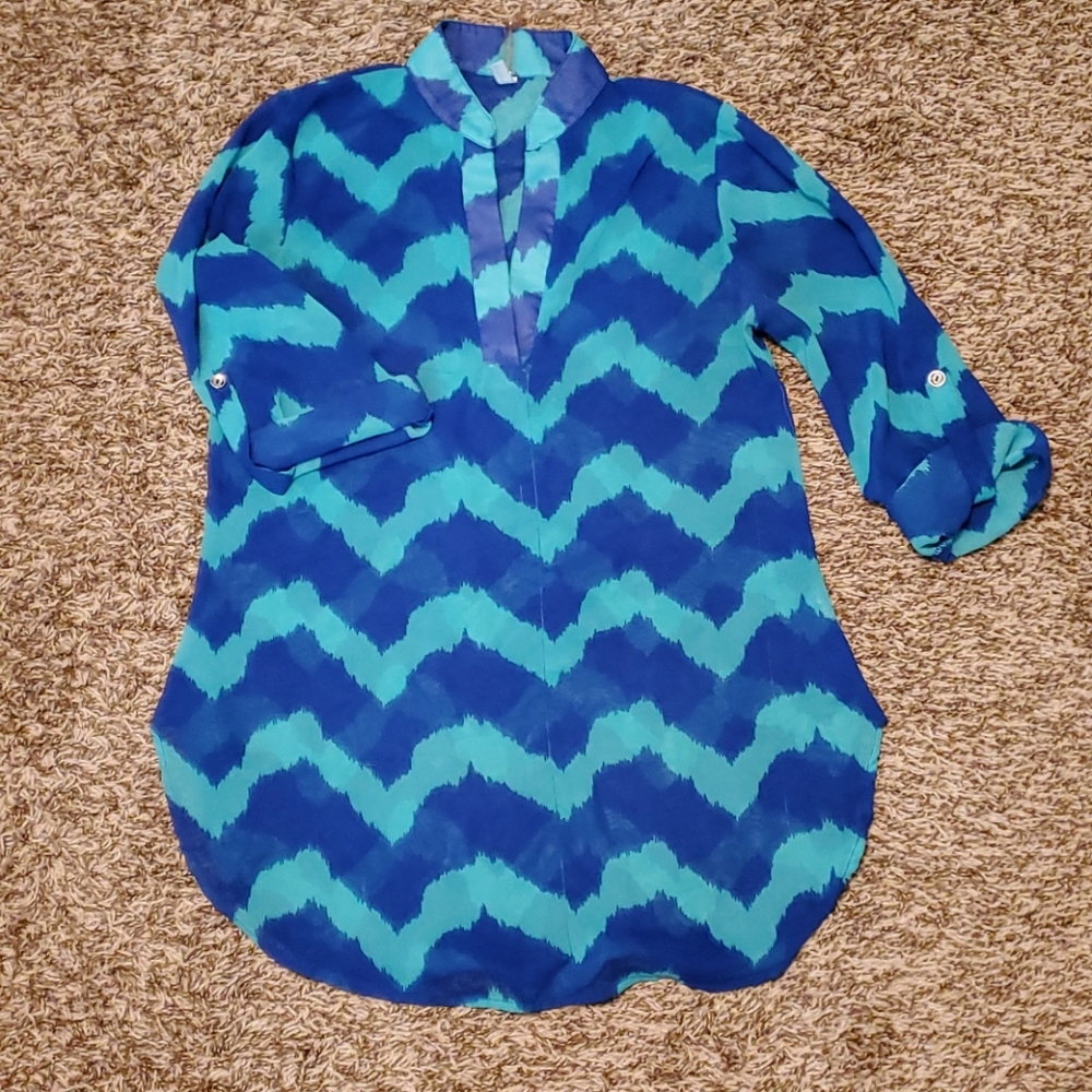 Auditions sheer long shirt